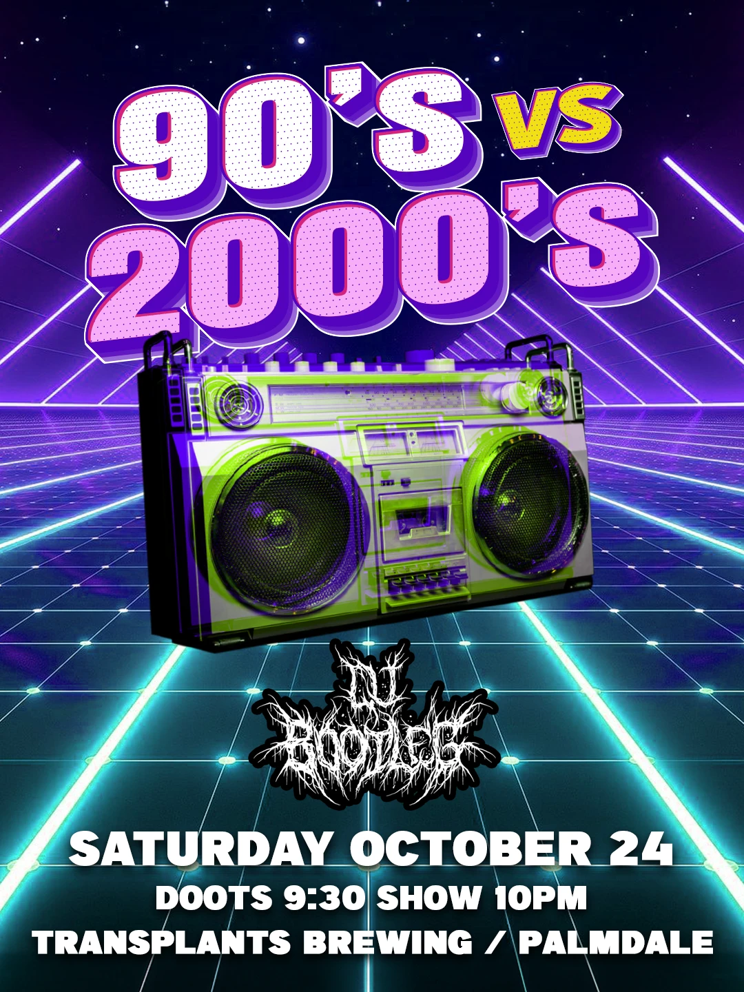 Event poster for dj