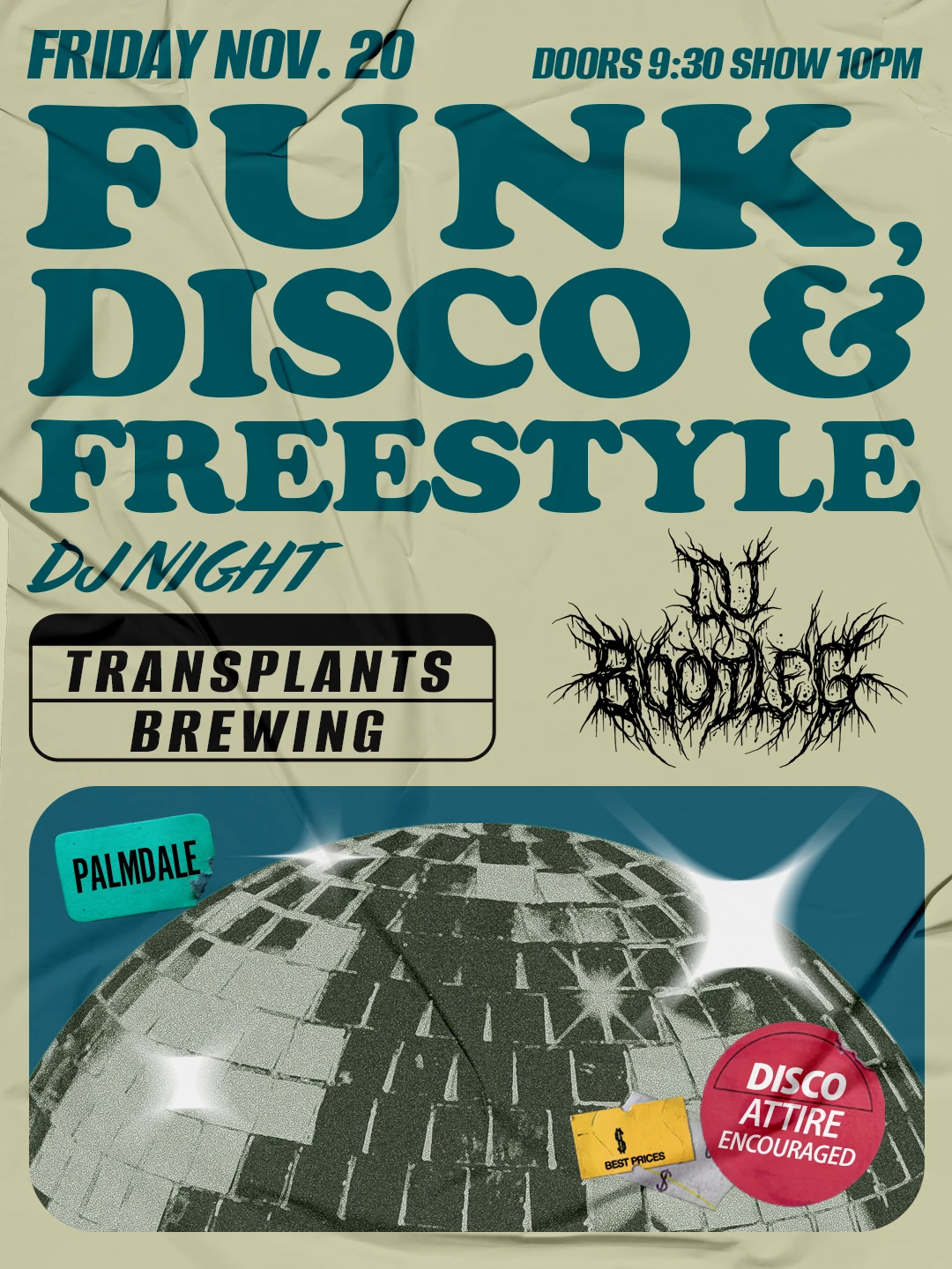 Event poster for dj