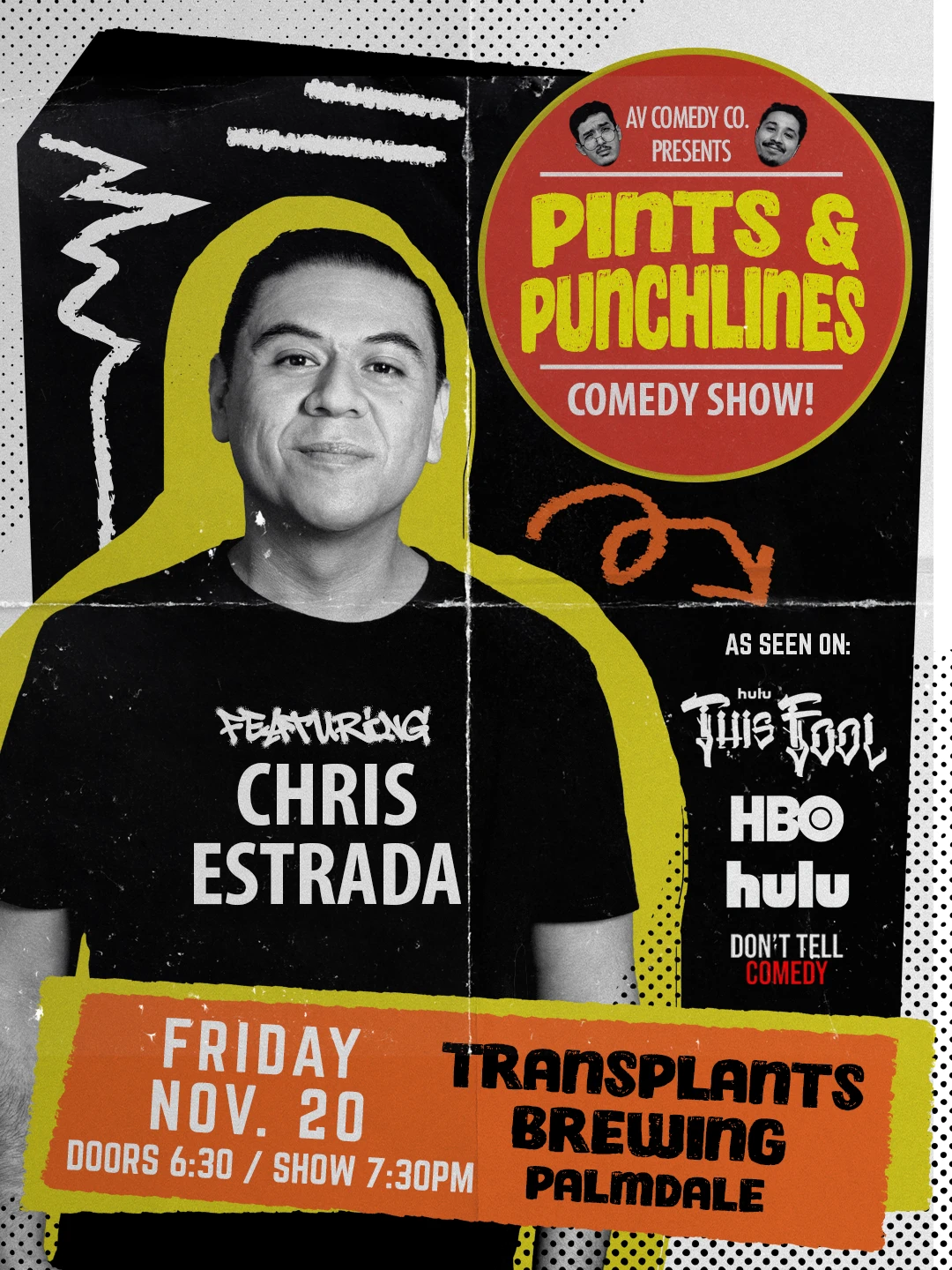 Event poster for comedy