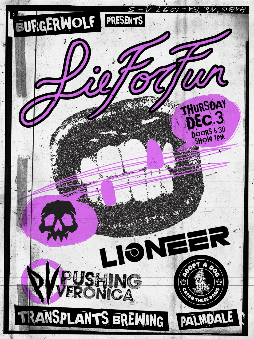 Event poster for concert