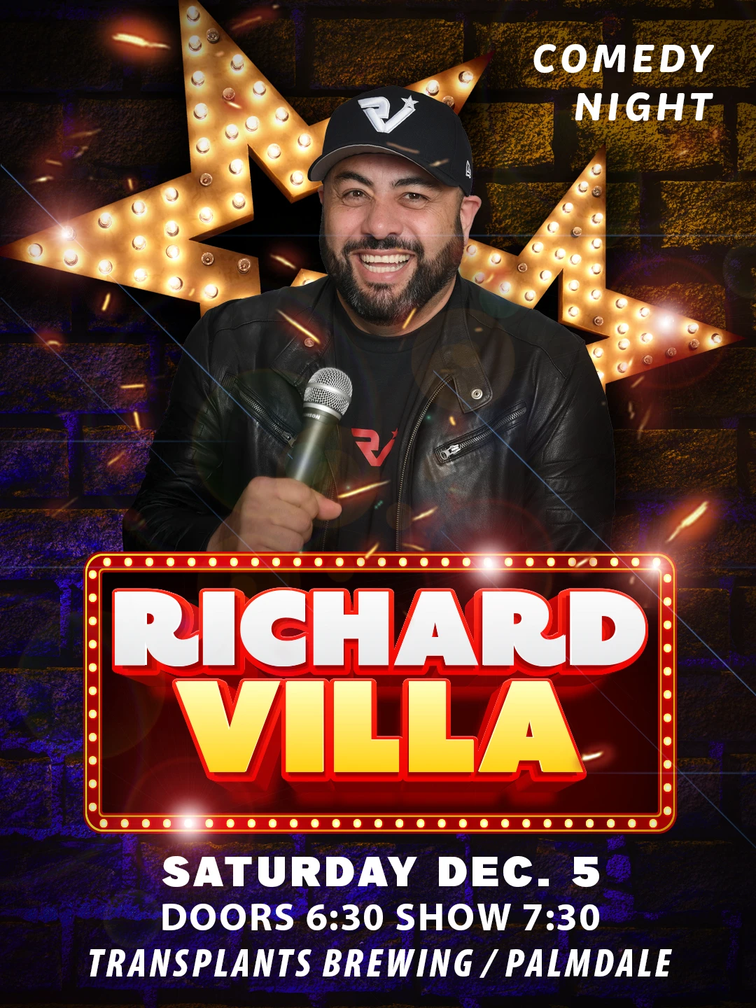 Event poster for comedy